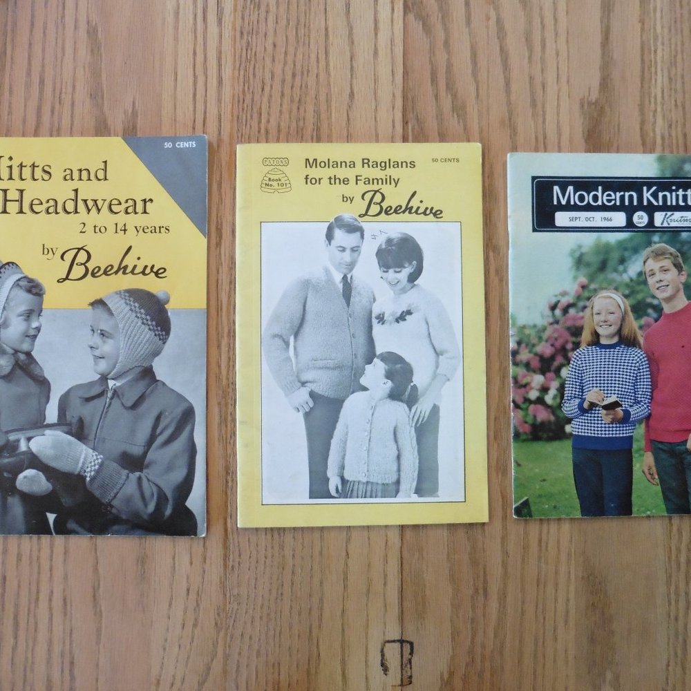 Beehive Knitting Books. Vintage from 1950 & 1960  (3 Books)